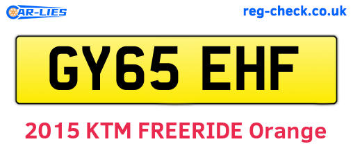GY65EHF are the vehicle registration plates.