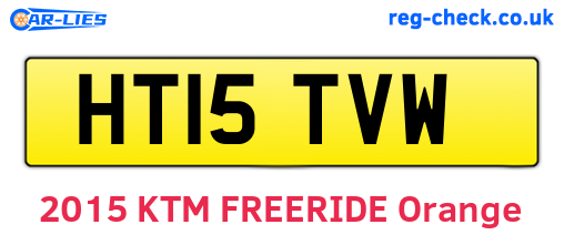 HT15TVW are the vehicle registration plates.