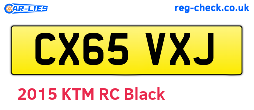 CX65VXJ are the vehicle registration plates.