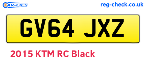 GV64JXZ are the vehicle registration plates.