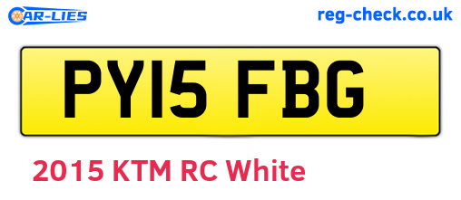 PY15FBG are the vehicle registration plates.