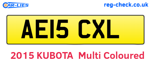 AE15CXL are the vehicle registration plates.