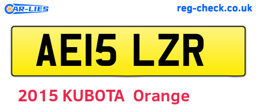 AE15LZR are the vehicle registration plates.