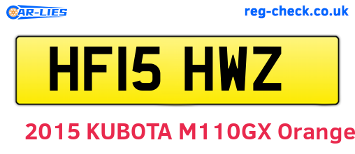 HF15HWZ are the vehicle registration plates.