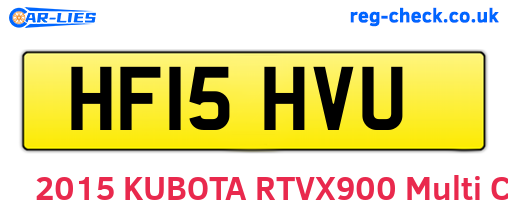 HF15HVU are the vehicle registration plates.