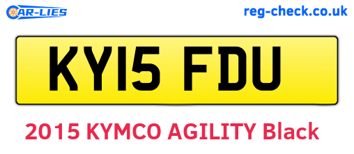 KY15FDU are the vehicle registration plates.