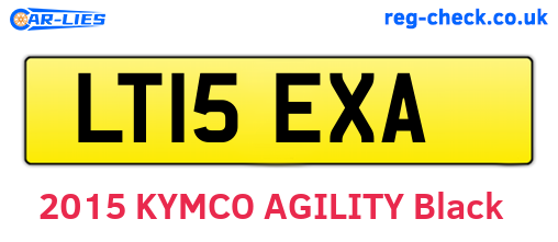 LT15EXA are the vehicle registration plates.