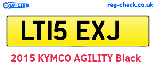 LT15EXJ are the vehicle registration plates.