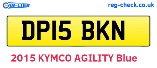 DP15BKN are the vehicle registration plates.