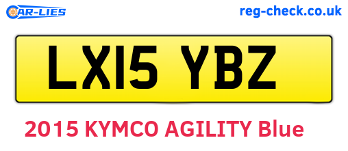 LX15YBZ are the vehicle registration plates.