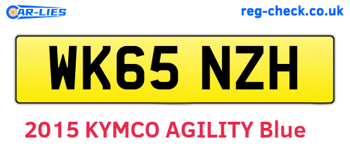 WK65NZH are the vehicle registration plates.