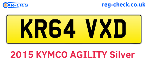 KR64VXD are the vehicle registration plates.