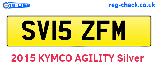 SV15ZFM are the vehicle registration plates.
