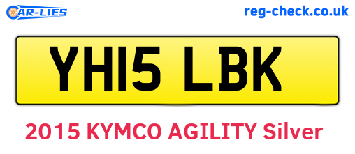 YH15LBK are the vehicle registration plates.