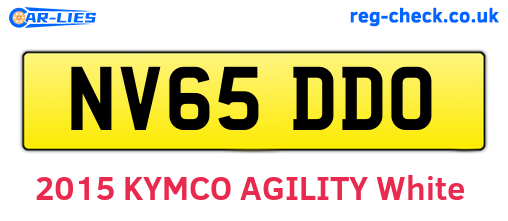 NV65DDO are the vehicle registration plates.