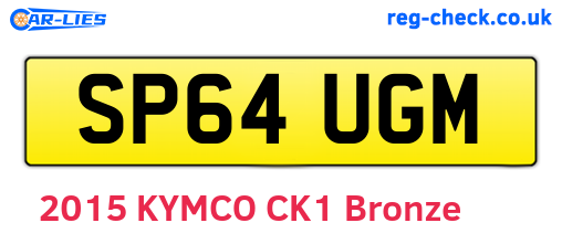 SP64UGM are the vehicle registration plates.