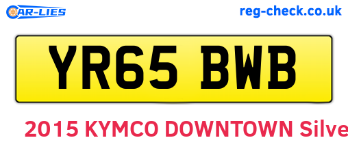 YR65BWB are the vehicle registration plates.