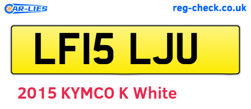 LF15LJU are the vehicle registration plates.