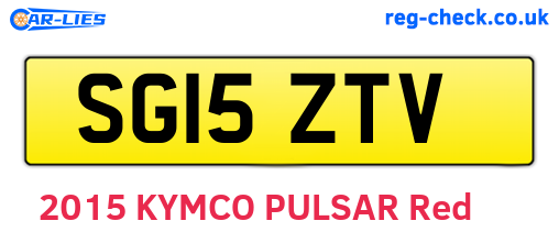 SG15ZTV are the vehicle registration plates.