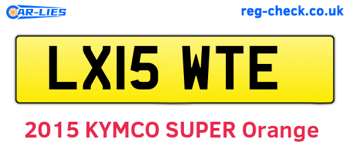 LX15WTE are the vehicle registration plates.