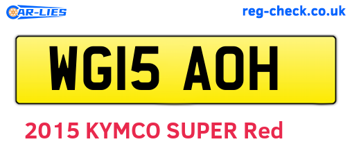 WG15AOH are the vehicle registration plates.