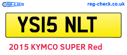 YS15NLT are the vehicle registration plates.