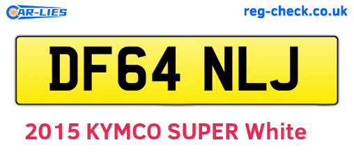 DF64NLJ are the vehicle registration plates.