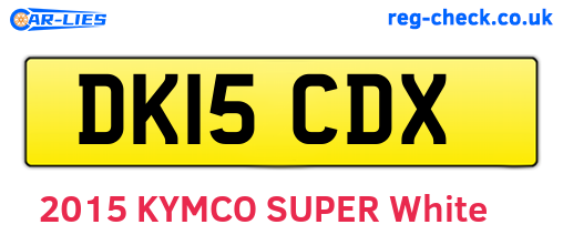 DK15CDX are the vehicle registration plates.