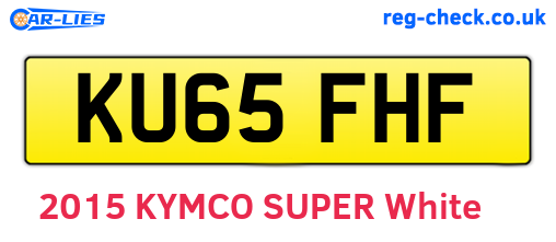 KU65FHF are the vehicle registration plates.