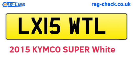 LX15WTL are the vehicle registration plates.