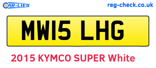 MW15LHG are the vehicle registration plates.
