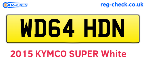 WD64HDN are the vehicle registration plates.