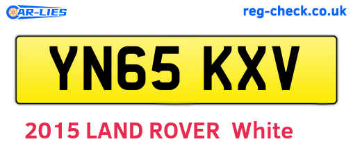 YN65KXV are the vehicle registration plates.