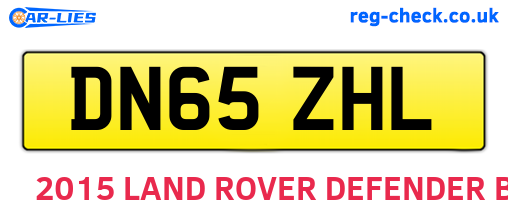 DN65ZHL are the vehicle registration plates.