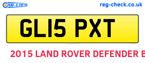 GL15PXT are the vehicle registration plates.