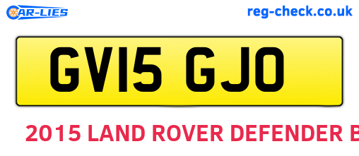 GV15GJO are the vehicle registration plates.