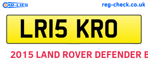 LR15KRO are the vehicle registration plates.