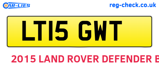 LT15GWT are the vehicle registration plates.
