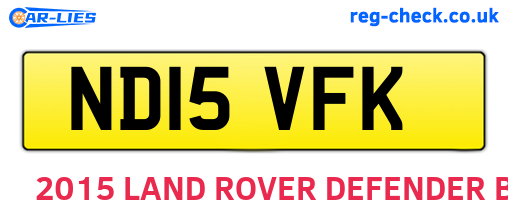 ND15VFK are the vehicle registration plates.