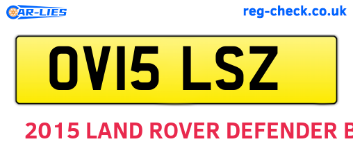 OV15LSZ are the vehicle registration plates.