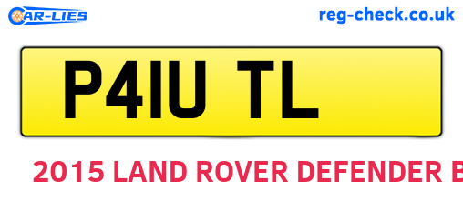 P41UTL are the vehicle registration plates.