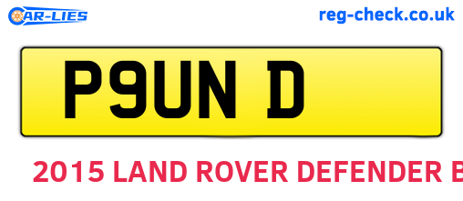 P9UND are the vehicle registration plates.