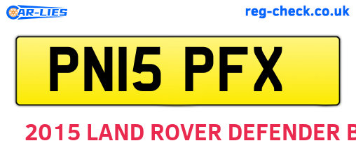 PN15PFX are the vehicle registration plates.