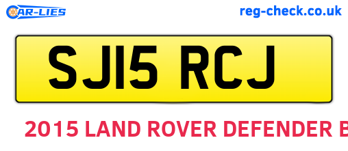 SJ15RCJ are the vehicle registration plates.