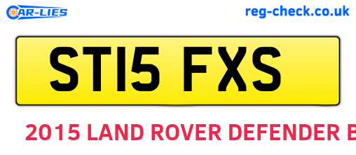 ST15FXS are the vehicle registration plates.