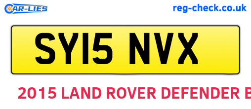 SY15NVX are the vehicle registration plates.