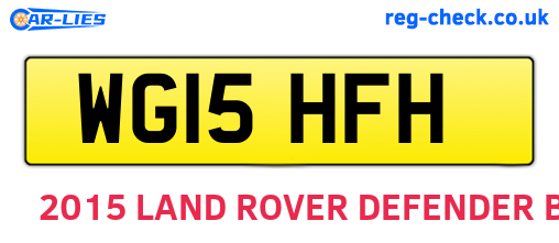 WG15HFH are the vehicle registration plates.