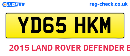 YD65HKM are the vehicle registration plates.