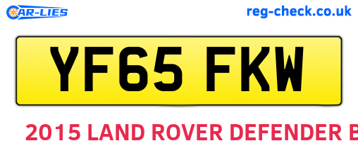 YF65FKW are the vehicle registration plates.