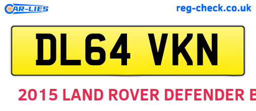 DL64VKN are the vehicle registration plates.